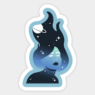 Galaxy Girl Sticker